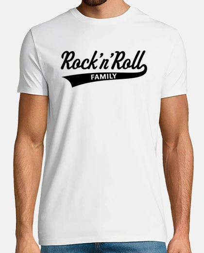 T-shirt famiglia rock and roll - nero