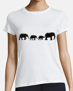 Camiseta Negra Mujer – Los Tres Elefantes Tienda Online