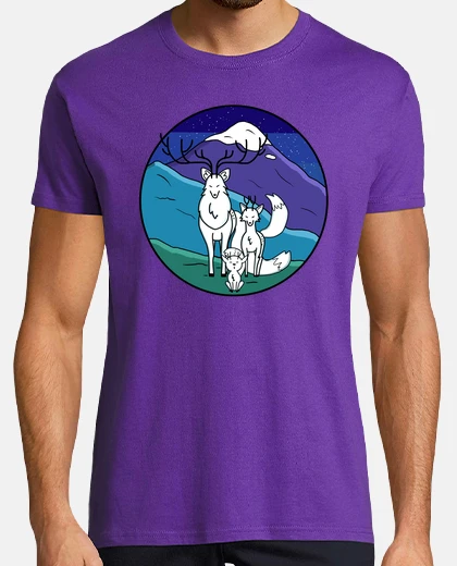 Tee-shirt famille cerf-renard