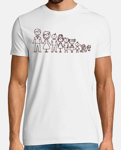 Tee-shirt famille nombreuse le chien et le chat