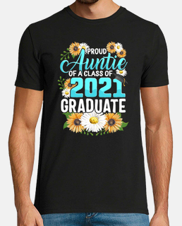 Family of Graduate Matching Shirts Proud Auntie Of A Class of 2021 Grad Graduation Gift For Her Him 