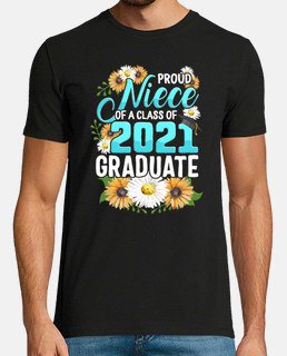 Family of Graduate Matching Shirts Proud Niece Of A Class of 2021 Grad Aunt Graduation Gift For Sunf