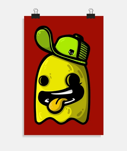 Poster fan tasma al giallo verde giallo