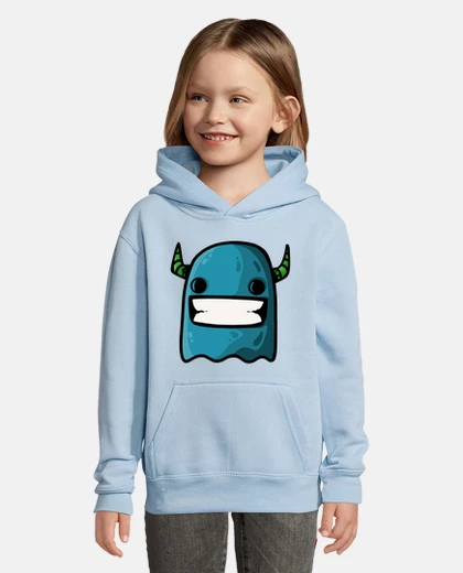 Abbigliamento fantasma con le corna blu