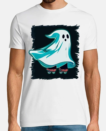 Camiseta fantasma divertido del patín