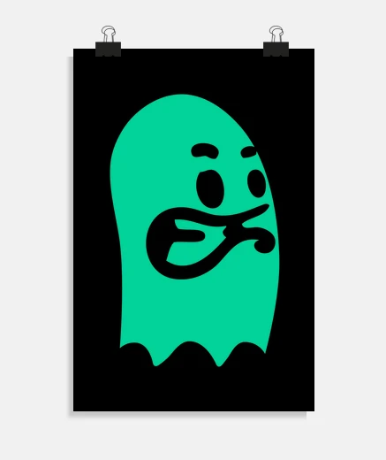 Poster fantasma nervoso verde