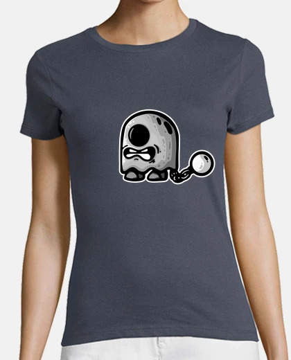 Playera fantasma prisionero gris blanco
