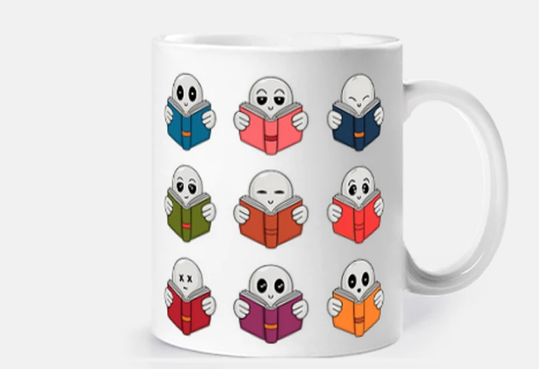 Taza Fantasmas Leen Libros
