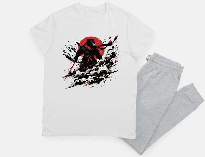 Pigiama fantastico orso ninja giappone retrò vi