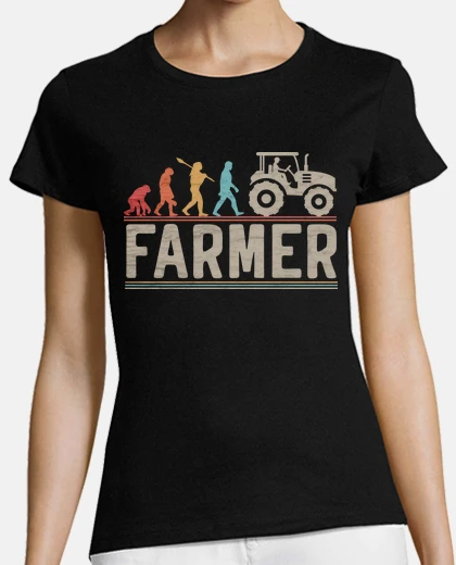 T-shirt Farmer Evolution Trattore Contadino