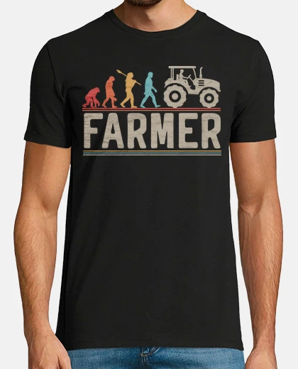 T-shirt Farmer Evolution Trattore Contadino
