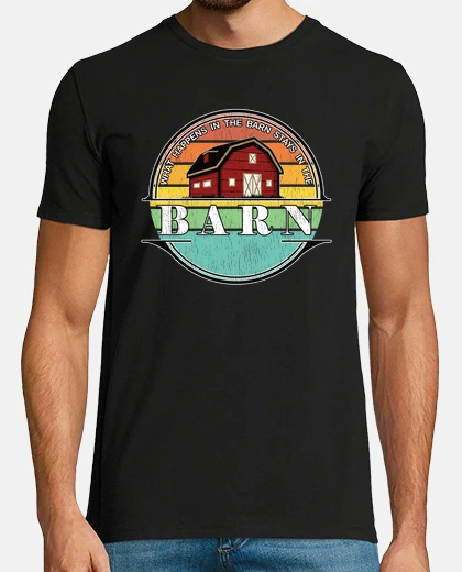 T-shirt Farmer What Happens In The Barn Vintage Gifts