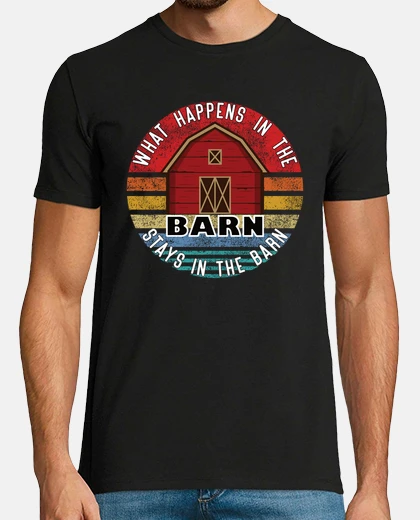 T-shirt Farmer What Happens In The Barn Vintage Gifts