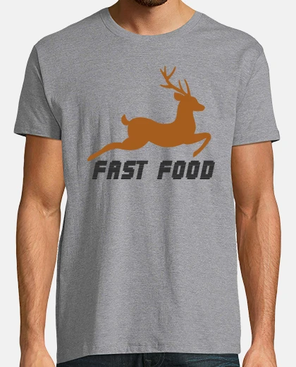 Tee-shirt fast food cerf chasseur