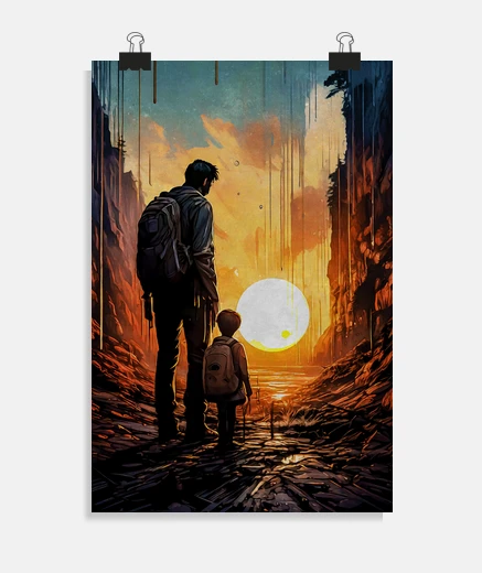 Poster father and son