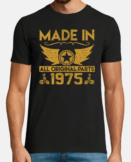 T-shirt fatto nel 1975 tutte le parti originali