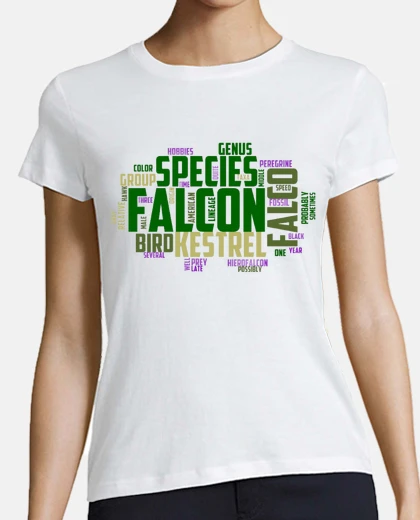 Tee-shirt fauconnerie typographie stage faucon