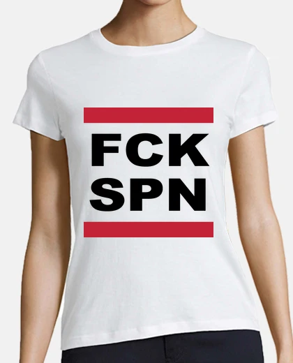 Playera FCK SPN blanco mujer