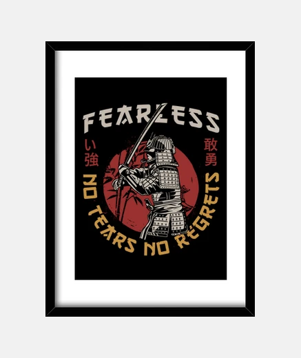Framed fearless samurai no tears no regrets