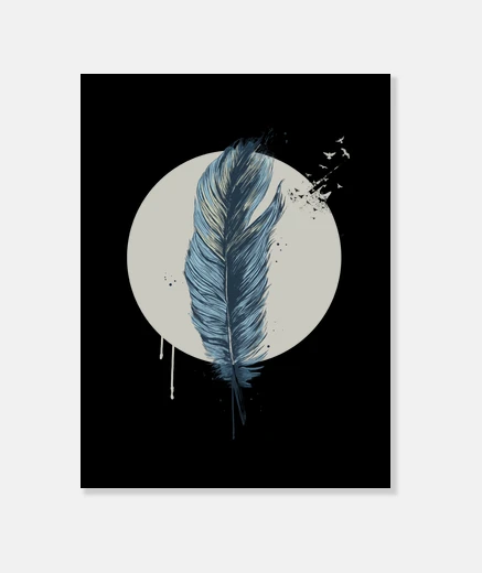 Wall feather in a circle