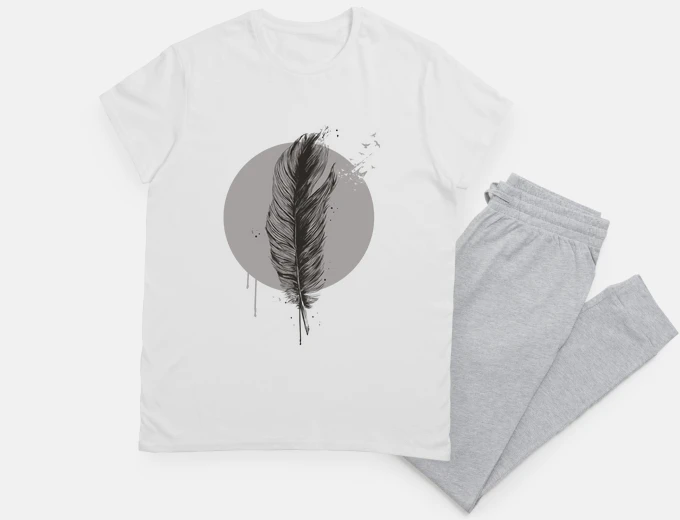 Pyjama feather in a circle ii