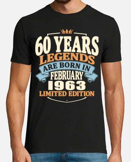 T-shirt Febbraio 1963 - 60 anni di compleanno
