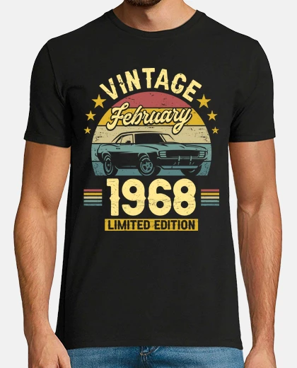 T-shirt Febbraio 1968 55 Anni Compleanno