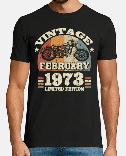T-shirt febbraio 1973 compleanno - 50 anni