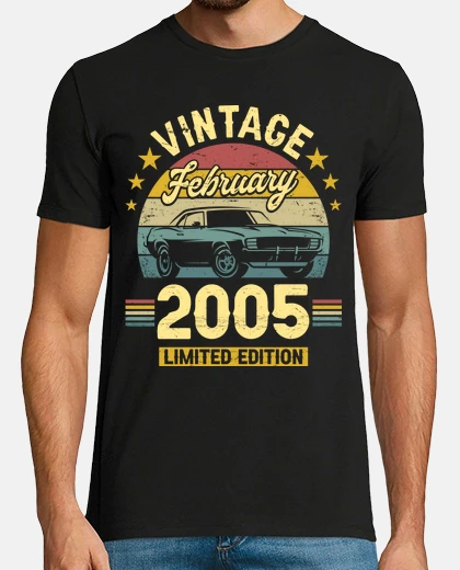 T-shirt Febbraio 2005 18 Anni Compleanno