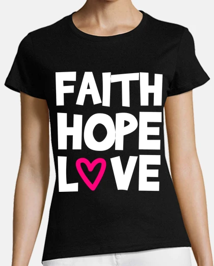 T-shirt fede speranza amore cuore