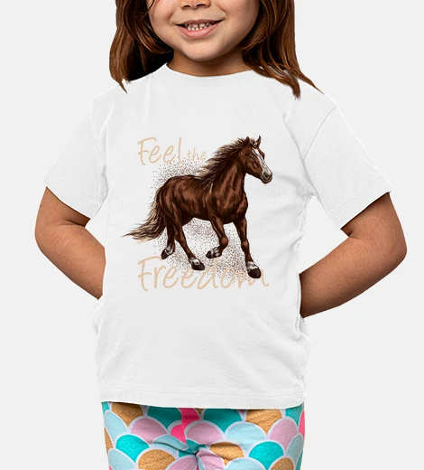 Kids feel the freedom horse nature