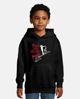 feel my heart, hoodie, for children