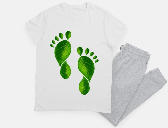 Pajama feet leaves