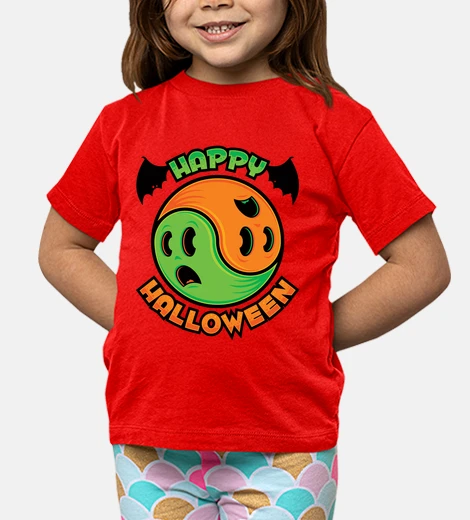 Abbigliamento felice halloween fantasma yin-yang
