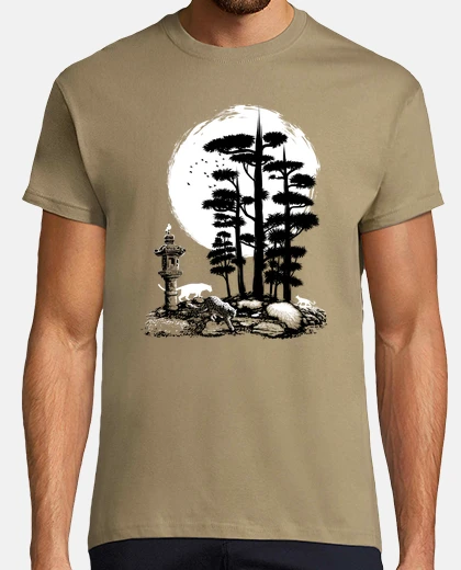 Tee-shirt félins dans la nature japonaise