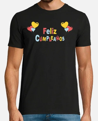 Playera feliz cumpleanos globos corazones. laTostadora Mexico
