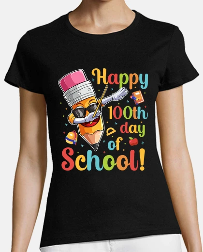 Playera feliz día 100 de escuela