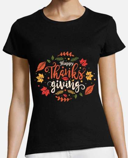 Playera feliz dia de accion de gracias