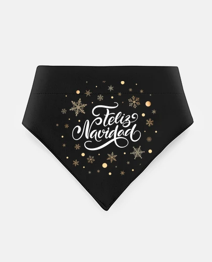 Mascotas Feliz Navidad Blanco Dorado