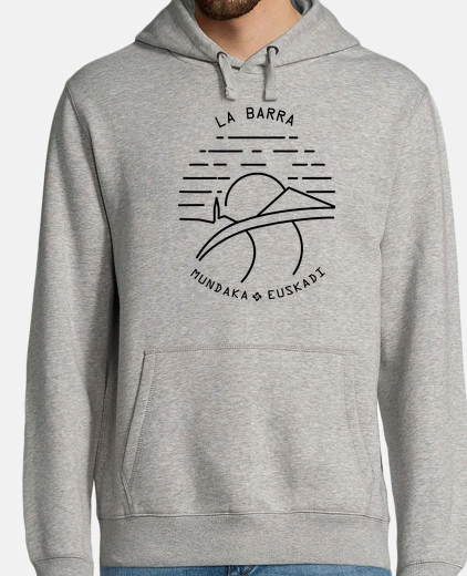 Felpa felpa con cappuccio la barra, tri-blend grigia