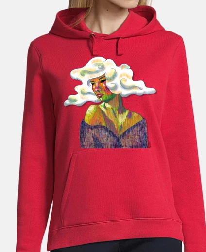 Felpa felpa nuvola colorata da donna