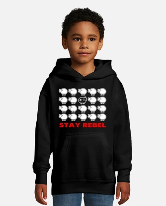Felpa nera bambino sales