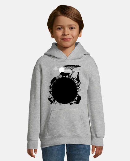 Abbigliamento Felpa per bambini con cappuccio, grigio melange
