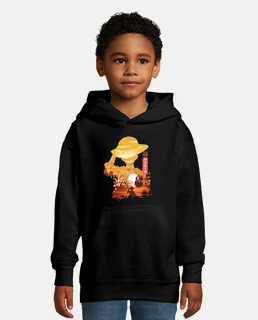 Felpa per bambini con cappuccio, nero