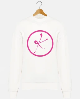 felpa senza cappuccio, k rosa