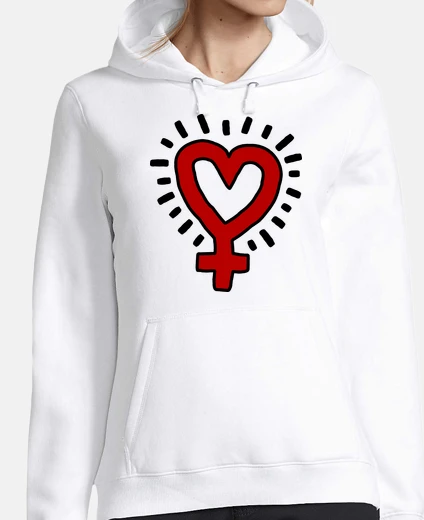 Hoodie female heart
