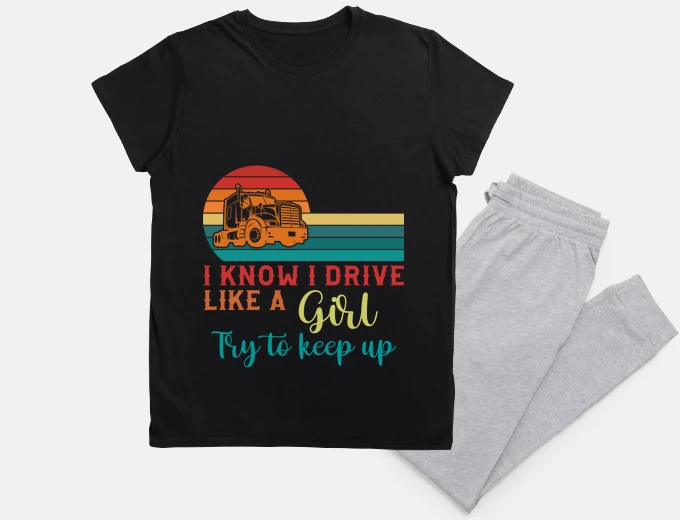 Pyjama female truck driver
