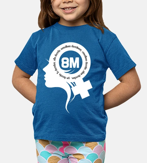 Kids feminist 8m white