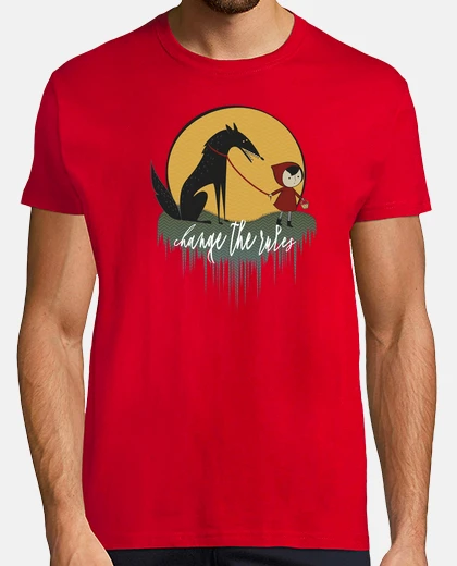 T-shirt feminist red riding hood changes the rules