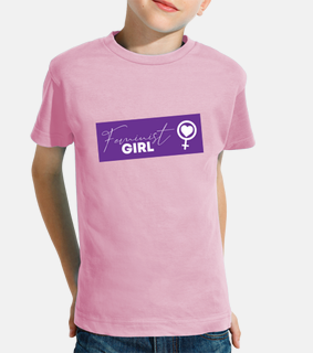 feminist girl lilac background